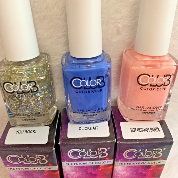 Color Club Nail Lacquer Polishes You Rock! + Clickbait + Hot Hot Pants 3pc Lot - Picture 4 of 8